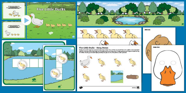 👉 Five Little Ducks Numbers to 5 Activity Pack