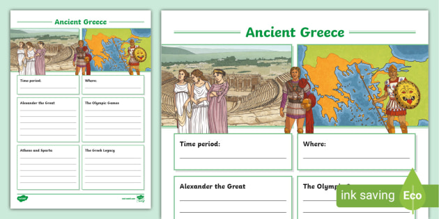 Ancient Greece Fact File Template (teacher made)