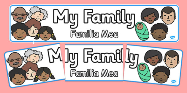 👉 My Family Display Banner Romanian Translation