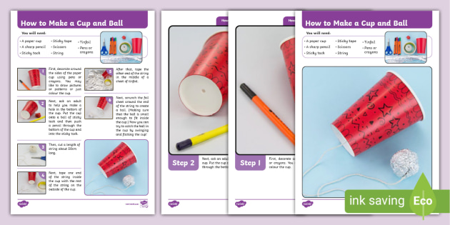 Cup And Ball Craft Instructions Teacher Made