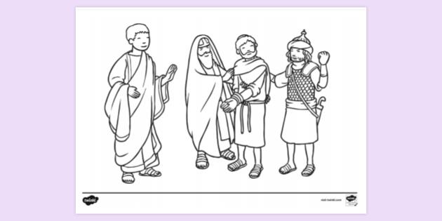 Jesus Before Pilate Colouring | Colouring Sheets