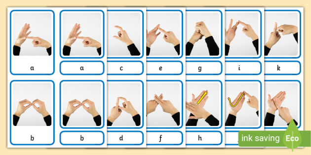 New Zealand Sign Language Photo Cards (Signer's View)