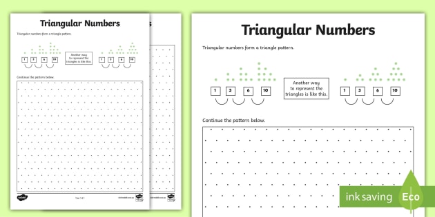 Investigating Triangular Numbers Activity Ι Year 5&6 Maths