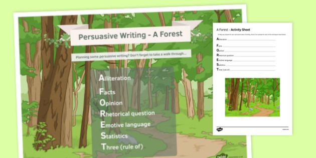 A FOREST KS4 Pack - a forest, ks4, pack, lesson, persuasive