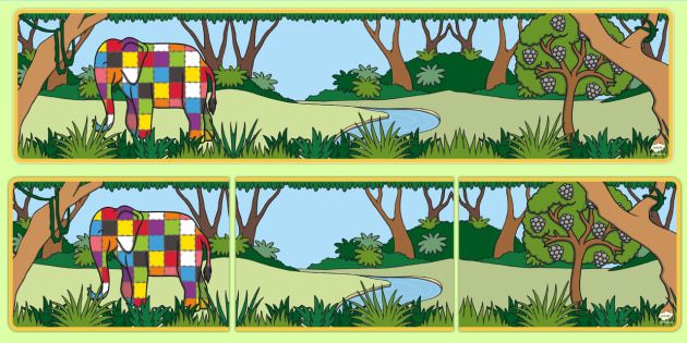 Colorful Elephant Themed Editable Display Banner