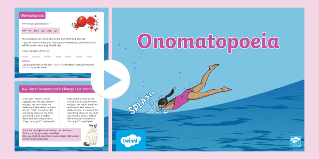 Written Language Features: Onomatopoeia PowerPoint