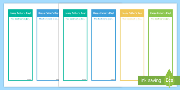 blank bookmarks father s day ks1