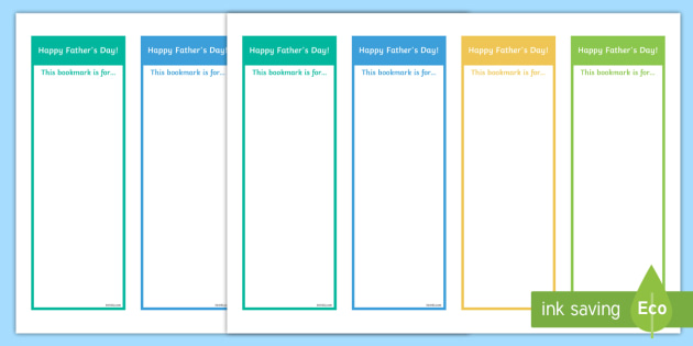 blank bookmark template tes