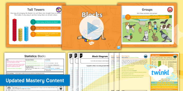 Year 2 Interpret Construct Block Diagrams PlanIt Maths Lesson 3