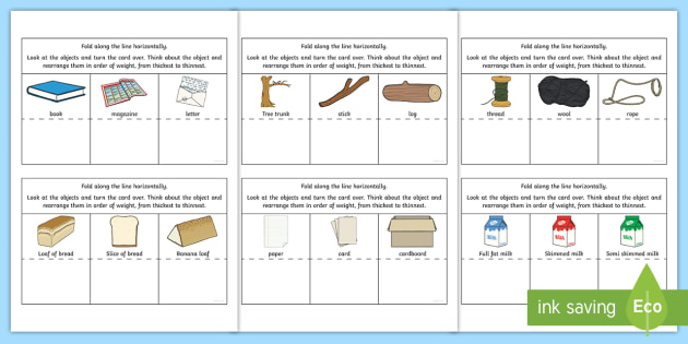 Working Memory Thickest To Thinnest Cards