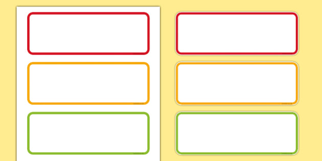 👉 Traffic Light Editable Drawer, Peg, Name Labels