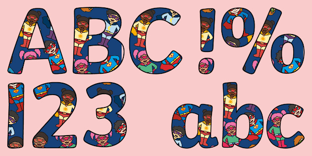 Superhero Display Letters | twinkl.co.uk