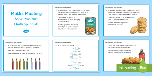 problem solving year 6 questions