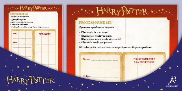free harry potter if i were a hogwarts professor worksheet