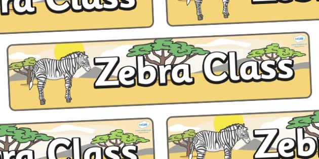 Download Free Zebra Themed Classroom Display Banner Teacher Made PSD Mockup Templates