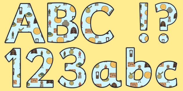 Anglo-Saxons Lowercase Display Lettering