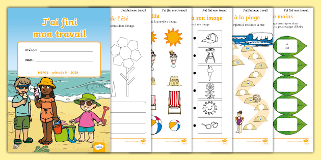 J'ai fini mon travail Cahier d'activités MS/GS édition été 2025
