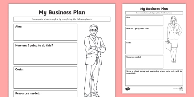 business plan template ks2