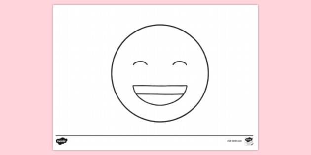 FREE! - 😊 Smiling Emoji Mouth Colouring Sheet | Colouring Sheets
