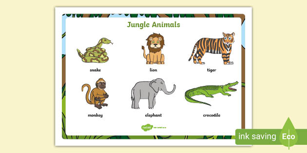 Jungle Animal Themed Word Mat (teacher Made)