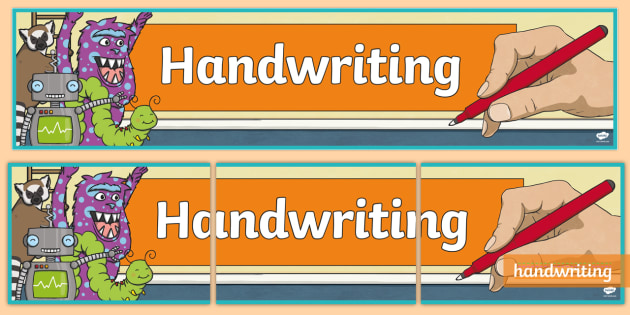 Free Handwriting Display Banner Teacher Made