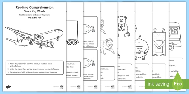 Seven Key Word Reading Comprehension Worksheet / Activity ...