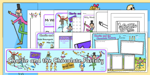 Charlie and the Chocolate Factory by Roald Dahl: Teaching Resources   Chocolate factory, Charlie chocolate factory, Charlie and the chocolate  factory crafts