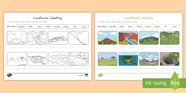 Geography Landforms Workbook