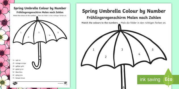 spring umbrella colournumber english/german
