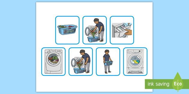 FREE Sequencing Cards Doing Laundry teacher Made 