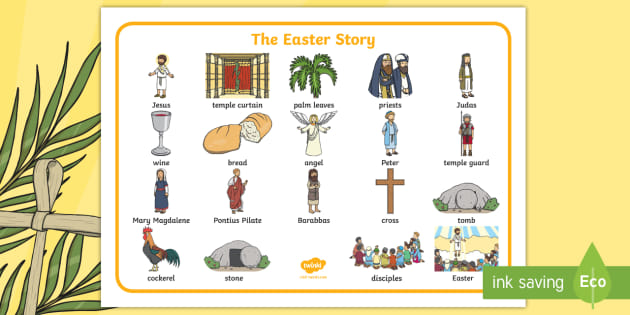 The Easter Story Word Mat Teacher Made