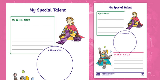 my-special-talent-pshce-worksheet-teacher-made