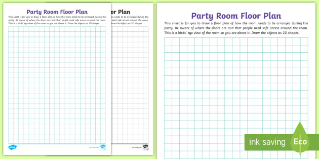 Party Room Floor Plan Finding The Perimeter Worksheet