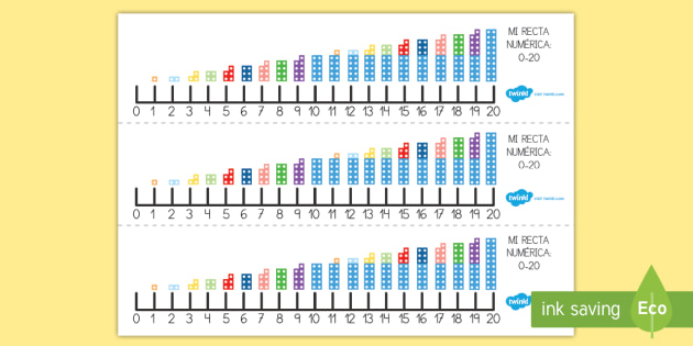 Recta numérica hasta el 20 | Figuras | Infantil