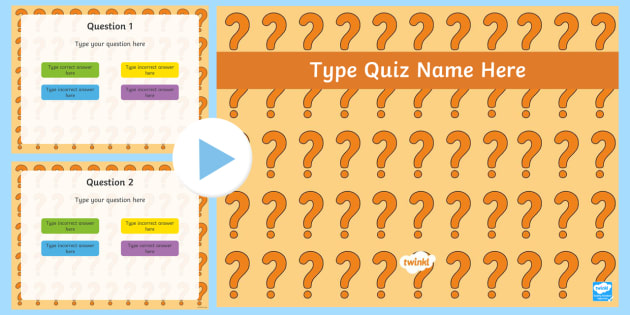 Editable Make Your Own PowerPoint Quiz Template