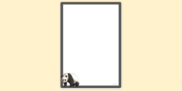 Panda Page Border | Page Borders | Twinkl (teacher made)