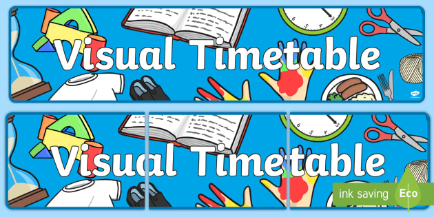 👉 Visual Timetable Display Banner (teacher made)