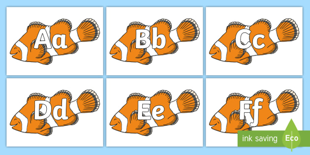 FREE! - A-Z Alphabet on Clown Fish (teacher made) - Twinkl
