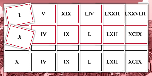 Roman Numerals Flashcards | Printable Teaching Resource