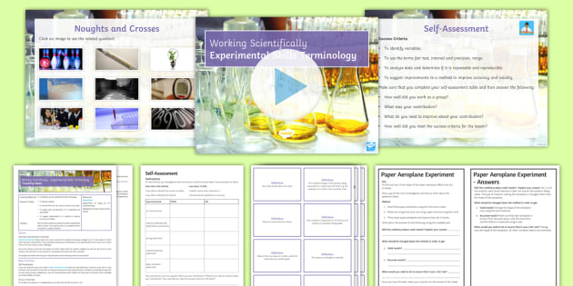 Working Scientifically Lesson 6: Experimental Skills Key Terminology