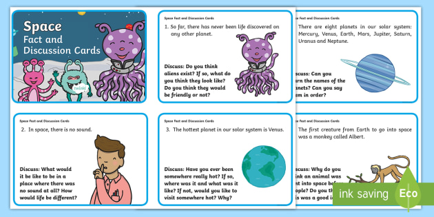 KS1 Space Fact and Discussion Cards