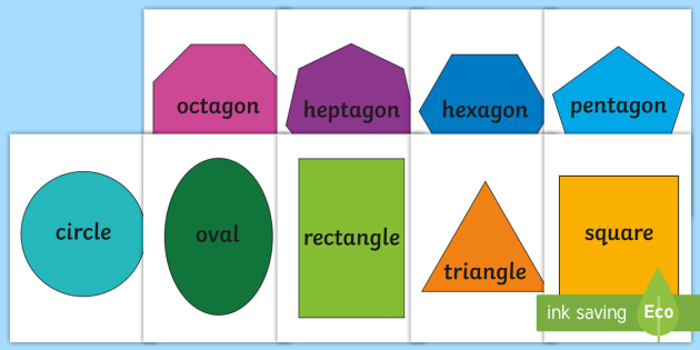 A4 2d Shape Cut Outs Words (teacher Made)