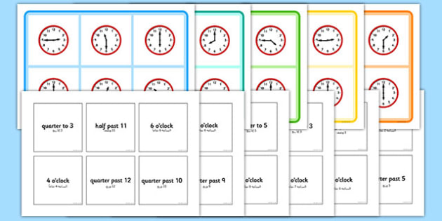 Mixed Time Bingo Arabic Translation Teacher Made