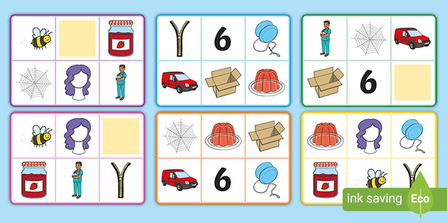 Phase 3 Phonics J V W X Y Z Zz Bingo Game Teacher Made