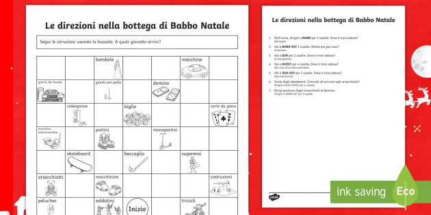 Le Direzioni Nella Bottega Di Babbo Natale Attivita