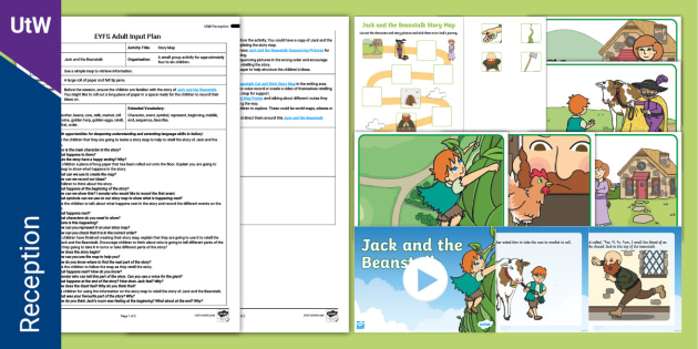 EYFS Jack and the Beanstalk Story Map Adult Input Plan