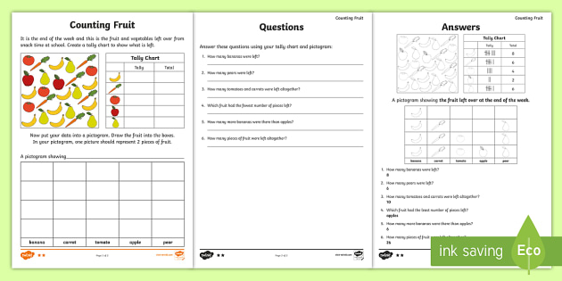 year 2 maths statistics worksheet teacher made