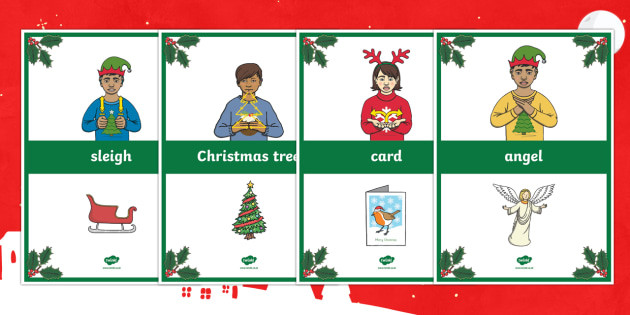 Bsl Christmas Signs Display Posters Teacher Made Bsl Christmas Signs Display Posters Teacher Made