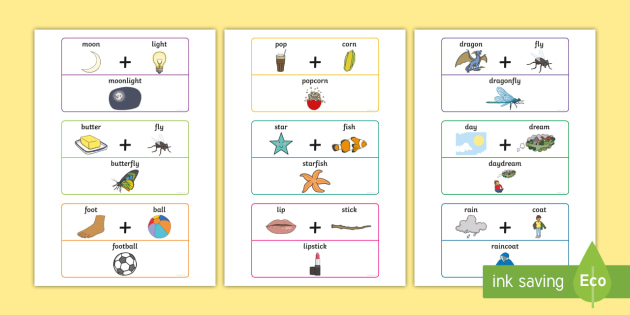 Free Compound Word Matching Game Teacher Made