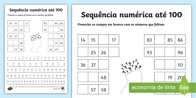 Jogo educativo de sequência numérica - Completando os números - Escola Games  